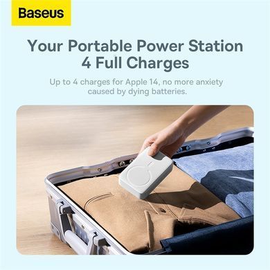 Зовнішній акумулятор Baseus Magnetic Mini Wireless Fast Charge Power Bank 20000mAh 20W White (PPCX150002) [806195]