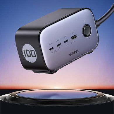 Зарядний пристрій 4xUSB 100W (3хUSB-C + USB-A + 2хSchuko) CD270 Nexode Pro Ugreen (60167) [402114]