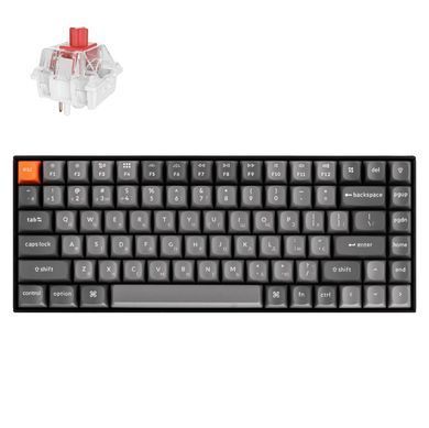 Клавіатура механічна Keychron K2 Max 84Key, K Super Red, WL/BT/USB-A, QMK, EN/UKR, RGB, чорний (K2M-C1-UA) [103691]