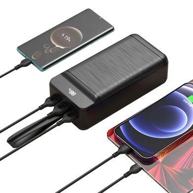 Портативний зарядний пристрій XO PR157 - 40000 mAh 3-Input PD20W + QC22.5W with light Black (PR157_Black) [201933]