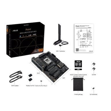 Материнcька плата ASUS PROART B850-CREATOR WIFI NEO sAM5 B850 4xDDR5 M.2 HDMI DP USB Type-C Wi-Fi BT ATX (90MB1P60-M0EAY0) [114257]