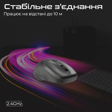 Миша бездротова Promate UniGlide Black (uniglide.black) [606676]