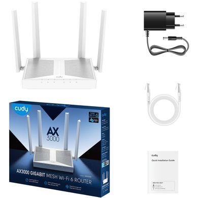 Маршрутизатор Cudy, AX3000 Gigabit Wi-Fi 6 Mesh Router (WR3000E) [403254]