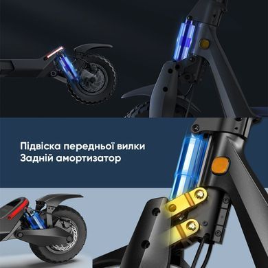 Електросамокат OKAI ES800 Panther Off-Road Black 12", 1500(3000)W, Dual Motor, 19.2Ah, 50km, 60km\h, 35%, NFC, App, 43kg (ES800-B) [800007]
