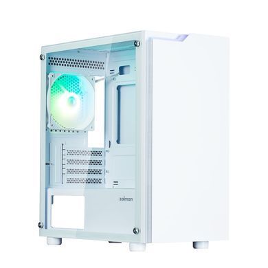 Корпус Zalman T4 Plus без БЖ, 2xUSB3.0, 1xUSB2.0, 1x120мм ARGB, VGA 3200мм, LCS ready, TG Side Panel, mATX, білий (T4PLUSWHITE) [109566]