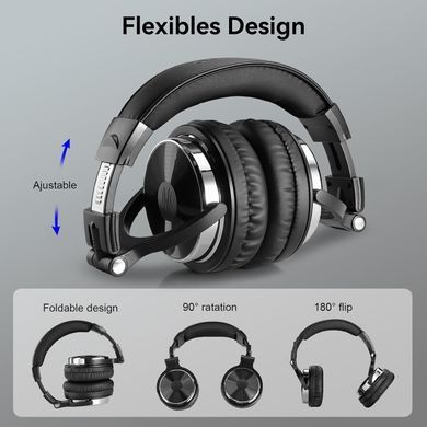 Гарнітура OneOdio Pro 10, 3,5мм/6,35мм, Black (Pro 10 Black) [404471]