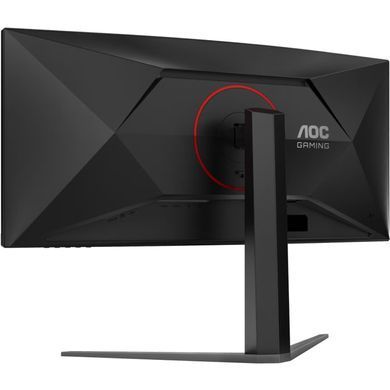 Монітор TFT 34" AOC, WQHD, Fast VA, вигн., 240Гц, 2хHDMI, DP, USB-hub, HAS, чорно-червоний (CU34G4Z) [405574]