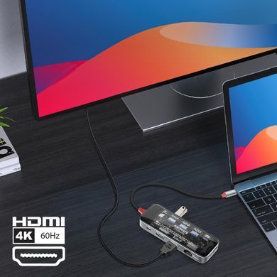USB-хаб Promate USB Type-C Grey (transhub-pro) [605172]