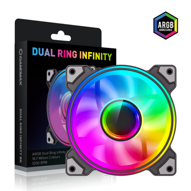 Кулер для корпуса GAMEMAX (Dual Ring Infinity BK) [303434]