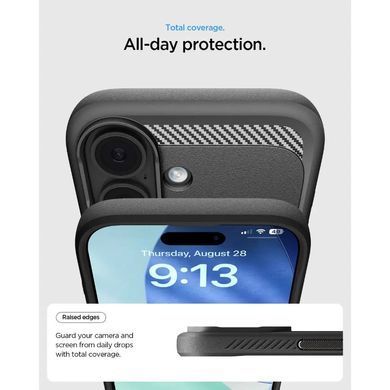 Чохол Spigen для iPhone 17, Rugged Armor MagFit, Matte Black (ACS10367) [111300]
