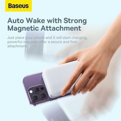 Зовнішній акумулятор Baseus Magnetic Mini Wireless Fast Charge Power Bank 20000mAh 20W White (PPCX150002) [806195]