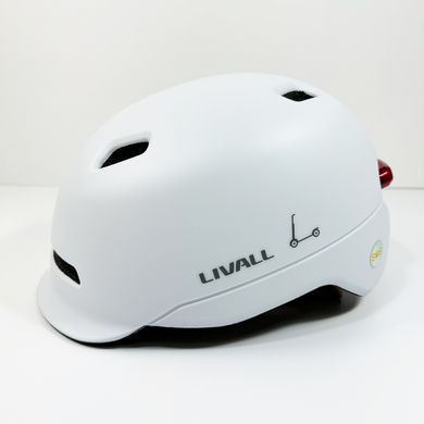 Захисний шолом Livall C20 (M) White (54-58см), сигнал стопів (LIV-000C20-4242) [800030]