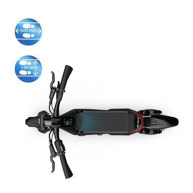 Електросамокат OKAI ES800 Panther Off-Road Black 12", 1500(3000)W, Dual Motor, 19.2Ah, 50km, 60km\h, 35%, NFC, App, 43kg (ES800-B) [800007]