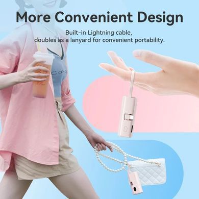 УМБ Vention 4800mAh 22,5W PD, USB-C In/Out, LED display, with built-in USB-C cable White (FHQW0) [404528]
