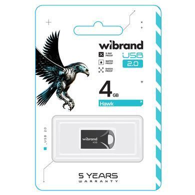 Флеш-накопичувач Wibrand USB 2.0 Hawk 4Gb Black (WI2.0/HA4M1B) [802925]