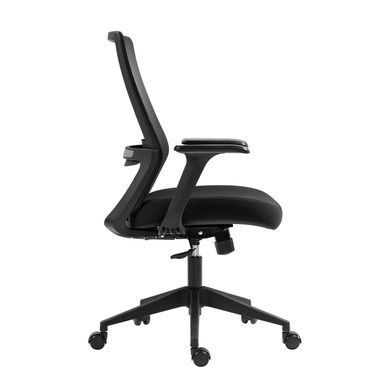 Крісло 2E OFFICE OC140, тканина, фіксовані підлокітники, чорний (2E-OC140-BLACK) [115300]