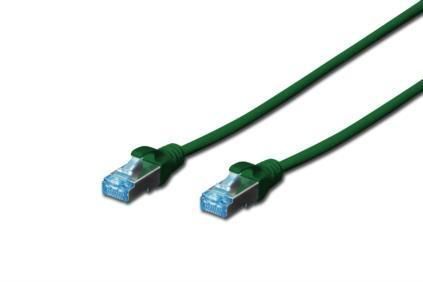 Патч-корд CAT 5e SF-UTP, Cu, PVC AWG 26/7, довжина 0,5 м, колір зелений DIGITUS by ASSMANN (DK-1531-005/G) [502718]