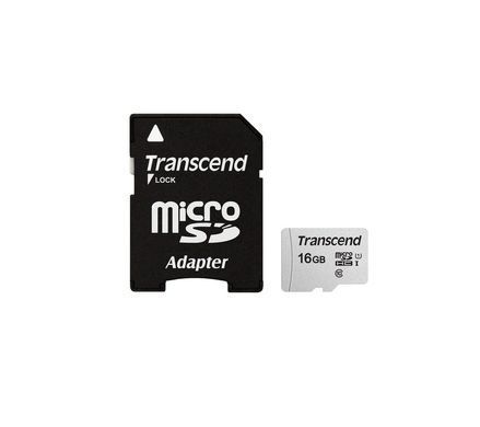 Карта пам'яті Transcend microSD 16GB C10 UHS-I R95/W10MB/s + SD (TS16GUSD300S-A) [108895]