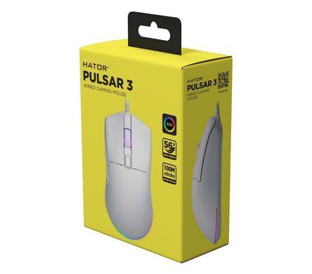 Миша Hator Pulsar 3 White (HTM611) [612046]