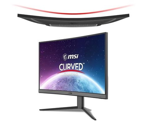 MSI Монітор 23.6" G24C4-E2 2xHDMI, DP, Audio, VA, 180Hz, 1ms, sRGB 112%, CURVED, AdaptiveSync (9S6-3BA01T-067)