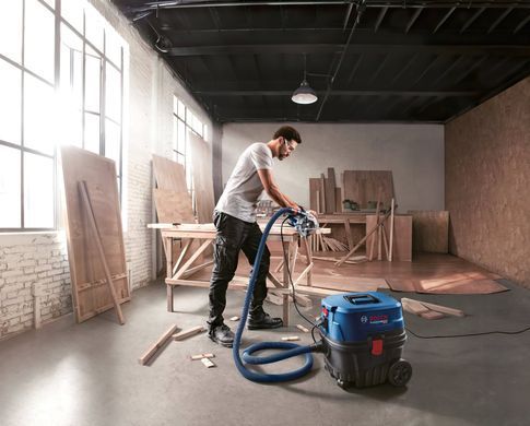Пилосос професійний Bosch Professional GAS 12-25 PL 1350Вт 200мБар контейнер 25л НЕРА Н13 9кг (0.601.97C.100) [105546]