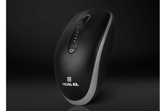 Миша бездротова REAL-EL RM-455W Black (EL123200047) [606720]