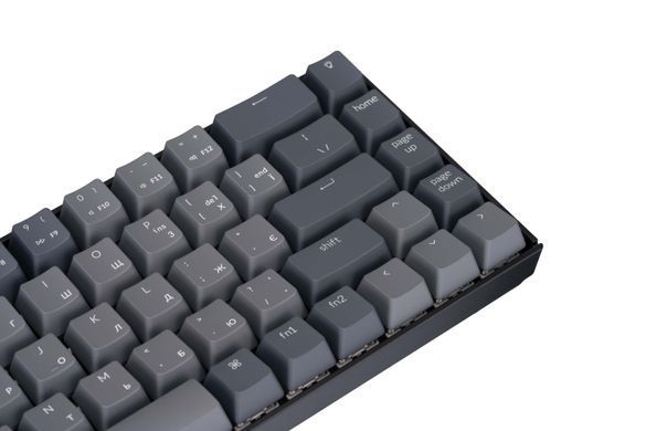 Клавіатура механічна Keychron K6 68Key, Gateron G Pro Blue, Hot-swap, Aluminum Frame, BT/USB-A, EN/UKR, RGB, чорний (K6W2_KEYCHRON) [13540]