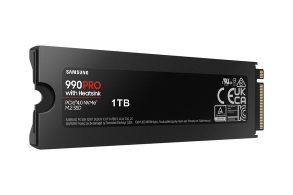 Твердотільний запам&rsquo;ятовувальний пристрій накопичувач (SSD) G4 M.2 NVME 1TB W/HS 990 PRO SAMSUNG (MZ-V9P1T0CW) [501472]