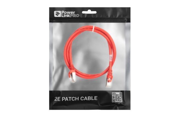 Патч-корд 2E САТ 6, S-FTP, 1м, 26AWG, RJ45, 7/0.16, Cu, PVC, червоний (2E-PC6SFTPCOP-100RD) [109875]