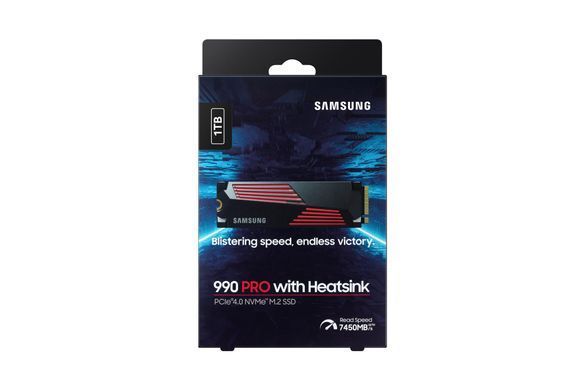 Твердотільний запам&rsquo;ятовувальний пристрій накопичувач (SSD) G4 M.2 NVME 1TB W/HS 990 PRO SAMSUNG (MZ-V9P1T0CW) [501472]