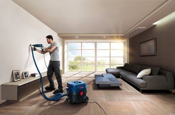 Пилосос професійний Bosch Professional GAS 12-25 PL 1350Вт 200мБар контейнер 25л НЕРА Н13 9кг (0.601.97C.100) [105546]