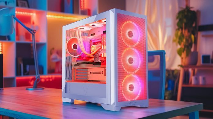 Корпус Modecom VOLCANO EXPANSE S ARGB 4x140mm fans MIDI USB 3.0x2+TYPE-C WHITE без БЖ ATX (AT-EXPANSE-SG-20-000000) [402984]