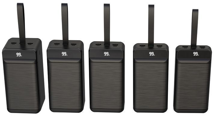 Портативний зарядний пристрій XO PR157 - 40000 mAh 3-Input PD20W + QC22.5W with light Black (PR157_Black) [201933]