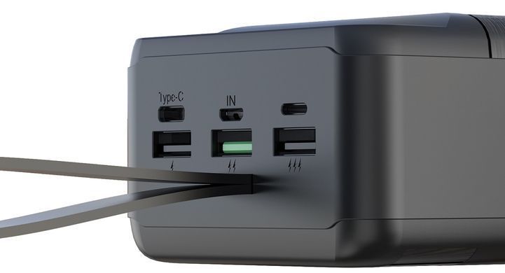 Портативний зарядний пристрій XO PR157 - 40000 mAh 3-Input PD20W + QC22.5W with light Black (PR157_Black) [201933]