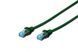 Патч-корд CAT 5e SF-UTP, Cu, PVC AWG 26/7, довжина 0,5 м, колір зелений DIGITUS by ASSMANN (DK-1531-005/G) [502718], фото 1