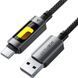 Кабель USB 2.0 AM-Type-C M, 1.2 м, 60W C21-04, aluminum alloy, color indicator, Black Acefast (6974316284673) [404582], фото 1