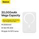 Зовнішній акумулятор Baseus Magnetic Mini Wireless Fast Charge Power Bank 20000mAh 20W White (PPCX150002) [806195], фото 9