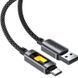 Кабель USB 2.0 AM-Type-C M, 1.2 м, 60W C21-04, aluminum alloy, color indicator, Black Acefast (6974316284673) [404582], фото 3