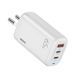 Мережевий зарядний пристрій Remax Ligil Series 65W PD + QC Fast Charger White (RP-U55)
