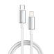 Кабель ColorWay USB Type-C - Lightning (M/M), zinc alloy braided, 3А, 2 м, White (CW-CBPDCL099-WT) [619970], фото 3