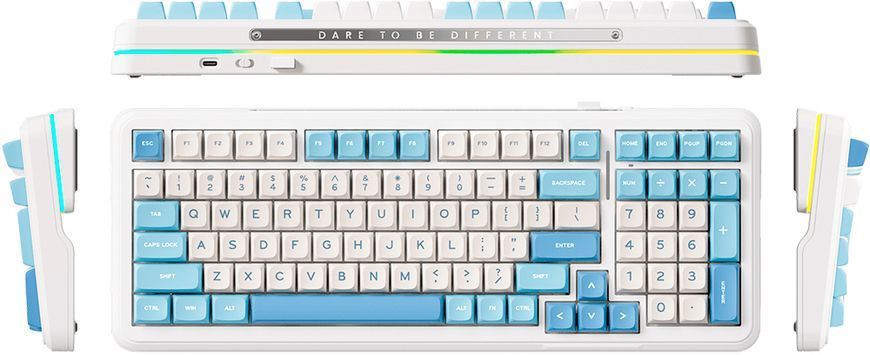 Клавіатура бездротова MCHOSE K99 Sky Blue (K99-1A) [619184]