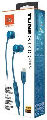 Гарнітура JBL TUNE 310C USB-C Blue (JBLT310CBLU) [201343]