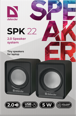 Акустична система 2.0 Defender SPK 22, 4Вт, чорна, USB (65503) [405236]