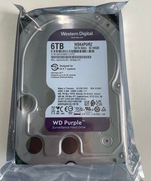 Накопичувач HDD SATA 6.0TB WD Purple 5400rpm 256MB (WD64PURZ) [608017]
