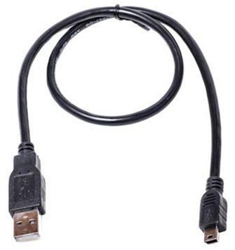 Кабель PowerPlant USB2.0(AM)-MiniUSB(AM), 0.5м, Black (KD00AS1219) [603623]