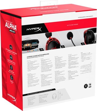 HyperX Гарнітура Cloud Alpha WL, Black/Red (4P5D4AA)