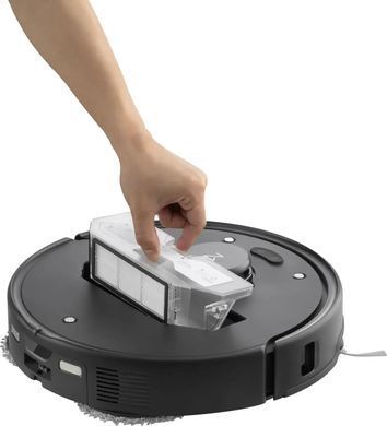 Робот-пилосос Roborock Qrevo Edge 5V1, h=9.8см, вологе прибирання, конт пил -0.32л, автон. робота до 180хв, Wi-Fi, станція самоочищ., чорний (1142181) [111297]