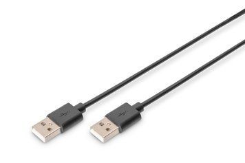 Кабель USB, тип A (M/M), 3 м, чорний DIGITUS by ASSMANN (AK-300100-030-S) [502684]