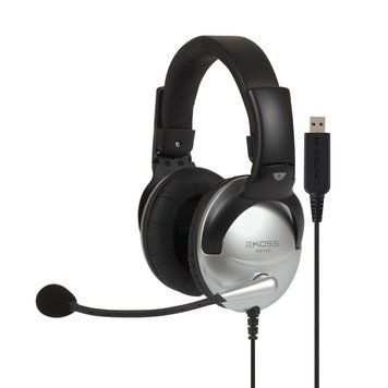 Гарнітура комп'ютерна стерео Over-Ear Koss SB45, USB, Uni Mic, 2.4м, Срібний (195752.101) [17180]
