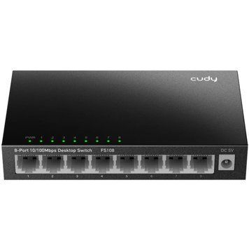 Комутатор Cudy, 8 портовий 10/100 Mbps Metal Switch (FS108) [403232]